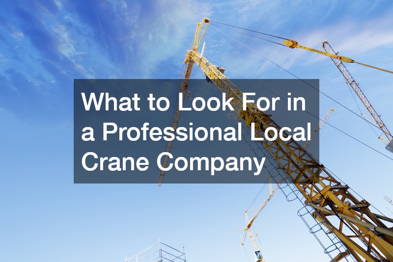 What to Look For in a Professional Local Crane Company
